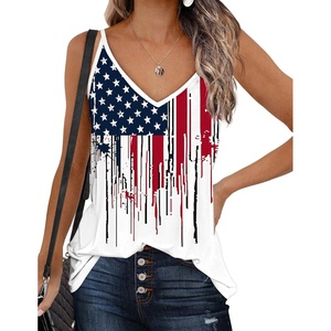 image:imageZeagoo Womens V Neck Camisole Tank Top Strap Sleeveless T Shirt Casual Loose Vest Blouse  SXXLGq45flag