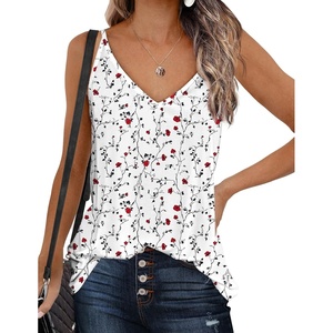 image:imageZeagoo Womens V Neck Camisole Tank Top Strap Sleeveless T Shirt Casual Loose Vest Blouse  SXXLSf224