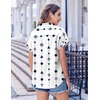 image:imageZeagoo Short Sleeve Summer Tops for Women Casual Button Down Shirts SolidStriped Business Work BlousesJh599