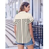 image:imageZeagoo Short Sleeve Summer Tops for Women Casual Button Down Shirts SolidStriped Business Work BlousesJh620