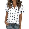 image:imageZeagoo Short Sleeve Summer Tops for Women Casual Button Down Shirts SolidStriped Business Work BlousesJh599