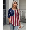 image:imageZeagoo 34 Length Sleeve Women Tops Crew Neck Blouses Dressy Casual Summer T Shirts Loose Fit Business Work ClothesGq38flag