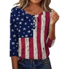 image:imageZeagoo 34 Length Sleeve Women Tops Crew Neck Blouses Dressy Casual Summer T Shirts Loose Fit Business Work ClothesGq38flag