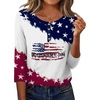 image:imageZeagoo 34 Length Sleeve Women Tops Crew Neck Blouses Dressy Casual Summer T Shirts Loose Fit Business Work ClothesGq40flag