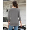 image:imageZeagoo 34 Length Sleeve Women Tops Crew Neck Blouses Dressy Casual Summer T Shirts Loose Fit Business Work ClothesGrey