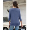 image:imageZeagoo 34 Length Sleeve Women Tops Crew Neck Blouses Dressy Casual Summer T Shirts Loose Fit Business Work ClothesNavy