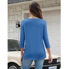 image:imageZeagoo 34 Length Sleeve Women Tops Crew Neck Blouses Dressy Casual Summer T Shirts Loose Fit Business Work ClothesSky Blue