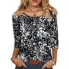 image:imageZeagoo 34 Length Sleeve Womens Tops Round Neck Casual Summer Tunic Tops Basic Tees Blouses Dressy TShirts Pleated ShirtsCx273