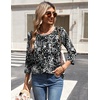 image:imageZeagoo 34 Length Sleeve Womens Tops Round Neck Casual Summer Tunic Tops Basic Tees Blouses Dressy TShirts Pleated ShirtsCx273
