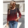 image:imageZeagoo 34 Length Sleeve Womens Tops Round Neck Casual Summer Tunic Tops Basic Tees Blouses Dressy TShirts Pleated ShirtsMz838