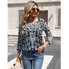 image:imageZeagoo 34 Length Sleeve Womens Tops Round Neck Casual Summer Tunic Tops Basic Tees Blouses Dressy TShirts Pleated ShirtsMz873