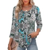 image:imageZeagoo 34 Length Sleeve Womens Tops Round Neck Casual Summer Tunic Tops Basic Tees Blouses Dressy TShirts Pleated ShirtsMz906