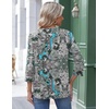 image:imageZeagoo 34 Length Sleeve Womens Tops Round Neck Casual Summer Tunic Tops Basic Tees Blouses Dressy TShirts Pleated ShirtsMz906