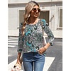 image:imageZeagoo 34 Length Sleeve Womens Tops Round Neck Casual Summer Tunic Tops Basic Tees Blouses Dressy TShirts Pleated ShirtsMz906