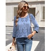 image:imageZeagoo 34 Length Sleeve Womens Tops Round Neck Casual Summer Tunic Tops Basic Tees Blouses Dressy TShirts Pleated ShirtsSf166