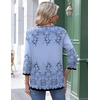 image:imageZeagoo 34 Length Sleeve Womens Tops Round Neck Casual Summer Tunic Tops Basic Tees Blouses Dressy TShirts Pleated ShirtsSf166