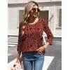 image:imageZeagoo 34 Length Sleeve Womens Tops Round Neck Casual Summer Tunic Tops Basic Tees Blouses Dressy TShirts Pleated ShirtsSf290