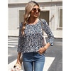 image:imageZeagoo 34 Length Sleeve Womens Tops Round Neck Casual Summer Tunic Tops Basic Tees Blouses Dressy TShirts Pleated ShirtsSp64