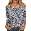 image:imageZeagoo 34 Length Sleeve Womens Tops Round Neck Casual Summer Tunic Tops Basic Tees Blouses Dressy TShirts Pleated ShirtsSp64