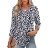 image:imageZeagoo 34 Length Sleeve Womens Tops Round Neck Casual Summer Tunic Tops Basic Tees Blouses Dressy TShirts Pleated ShirtsSp64
