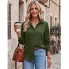 image:imageZeagoo Blouses for Women Dressy Casual Long Sleeve Button Down Shirts Collared Summer Tops Fall Fashion ClothesArmy Green