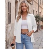 image:imageZeagoo Blouses for Women Dressy Casual Long Sleeve Button Down Shirts Collared Summer Tops Fall Fashion ClothesAwhite
