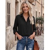 image:imageZeagoo Blouses for Women Dressy Casual Long Sleeve Button Down Shirts Collared Summer Tops Fall Fashion ClothesBblack