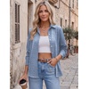 image:imageZeagoo Blouses for Women Dressy Casual Long Sleeve Button Down Shirts Collared Summer Tops Fall Fashion ClothesBblue Stripes