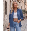 image:imageZeagoo Blouses for Women Dressy Casual Long Sleeve Button Down Shirts Collared Summer Tops Fall Fashion ClothesBnavy