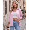 image:imageZeagoo Blouses for Women Dressy Casual Long Sleeve Button Down Shirts Collared Summer Tops Fall Fashion ClothesBpink Stripes