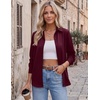 image:imageZeagoo Blouses for Women Dressy Casual Long Sleeve Button Down Shirts Collared Summer Tops Fall Fashion ClothesDark Red