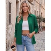 image:imageZeagoo Blouses for Women Dressy Casual Long Sleeve Button Down Shirts Collared Summer Tops Fall Fashion ClothesGreen