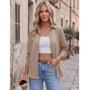 image:imageZeagoo Blouses for Women Dressy Casual Long Sleeve Button Down Shirts Collared Summer Tops Fall Fashion ClothesKhaki