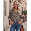 image:imageZeagoo Blouses for Women Dressy Casual Long Sleeve Button Down Shirts Collared Summer Tops Fall Fashion ClothesLeopard Print
