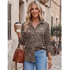 image:imageZeagoo Blouses for Women Dressy Casual Long Sleeve Button Down Shirts Collared Summer Tops Fall Fashion ClothesLeopard Print