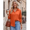 image:imageZeagoo Blouses for Women Dressy Casual Long Sleeve Button Down Shirts Collared Summer Tops Fall Fashion ClothesOrange