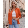 image:imageZeagoo Blouses for Women Dressy Casual Long Sleeve Button Down Shirts Collared Summer Tops Fall Fashion ClothesOrange
