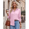 image:imageZeagoo Blouses for Women Dressy Casual Long Sleeve Button Down Shirts Collared Summer Tops Fall Fashion ClothesPink