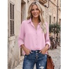 image:imageZeagoo Blouses for Women Dressy Casual Long Sleeve Button Down Shirts Collared Summer Tops Fall Fashion ClothesPink