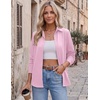 image:imageZeagoo Blouses for Women Dressy Casual Long Sleeve Button Down Shirts Collared Summer Tops Fall Fashion ClothesPink