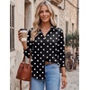 image:imageZeagoo Blouses for Women Dressy Casual Long Sleeve Button Down Shirts Collared Summer Tops Fall Fashion ClothesPolka Dots Black