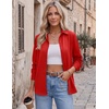 image:imageZeagoo Blouses for Women Dressy Casual Long Sleeve Button Down Shirts Collared Summer Tops Fall Fashion ClothesRed