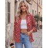 image:imageZeagoo Blouses for Women Dressy Casual Long Sleeve Button Down Shirts Collared Summer Tops Fall Fashion ClothesRed Floral