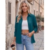 image:imageZeagoo Blouses for Women Dressy Casual Long Sleeve Button Down Shirts Collared Summer Tops Fall Fashion ClothesTeal Blue