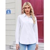 image:imageZeagoo Button Down Shirts for Women Wrinkle Free Long Sleeve Collared Dress Blouses Casual Work Office Tunics TopsAbright White