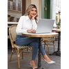 image:imageZeagoo Button Down Shirts for Women Wrinkle Free Long Sleeve Collared Dress Blouses Casual Work Office Tunics TopsAwhite