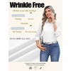 image:imageZeagoo Button Down Shirts for Women Wrinkle Free Long Sleeve Collared Dress Blouses Casual Work Office Tunics TopsAwhite