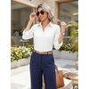 image:imageZeagoo Button Down Shirts for Women Wrinkle Free Long Sleeve Collared Dress Blouses Casual Work Office Tunics TopsAwhite