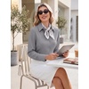 image:imageZeagoo Button Down Shirts for Women Wrinkle Free Long Sleeve Collared Dress Blouses Casual Work Office Tunics TopsGrey