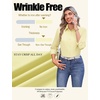 image:imageZeagoo Button Down Shirts for Women Wrinkle Free Long Sleeve Collared Dress Blouses Casual Work Office Tunics TopsYellow